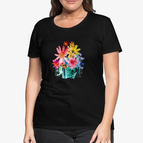 Blumenstrauß aquarell - Frauen Premium T-Shirt