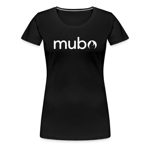 mubo logo Word White - Dame premium T-shirt