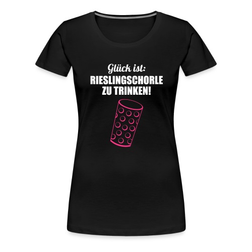 Glück trinken - Dubbeglas - Frauen Premium T-Shirt