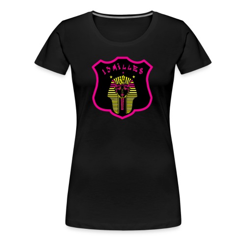 Pharaon Noir, Rose, Jaune hyper design - T-shirt Premium Femme