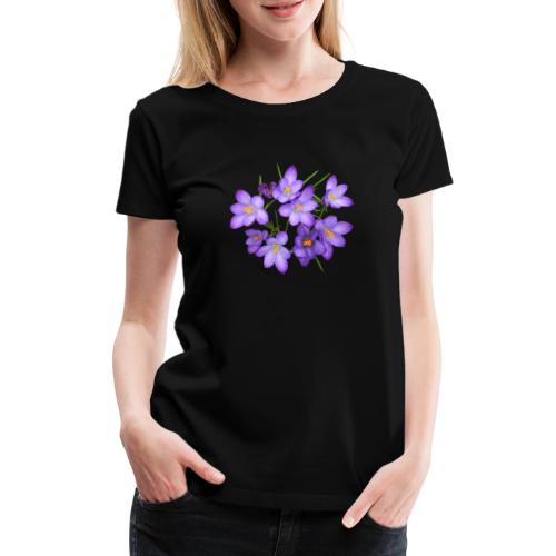 Krokus Frühling Blume - Frauen Premium T-Shirt