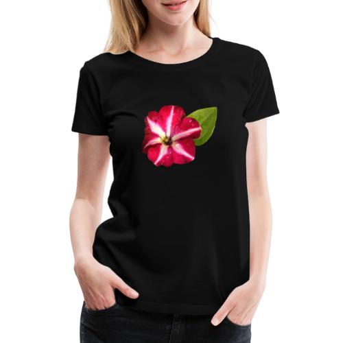 Petunie rot weiß Blume - Frauen Premium T-Shirt