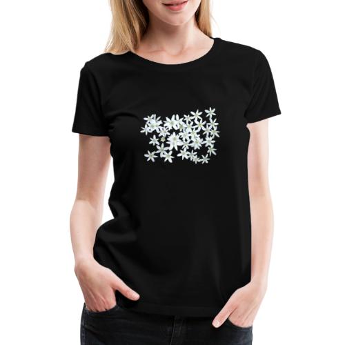 Weiße Sterne Blume Pflanze - Frauen Premium T-Shirt