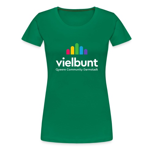 vielbunt Logo weiß mit Claim - Frauen Premium T-Shirt
