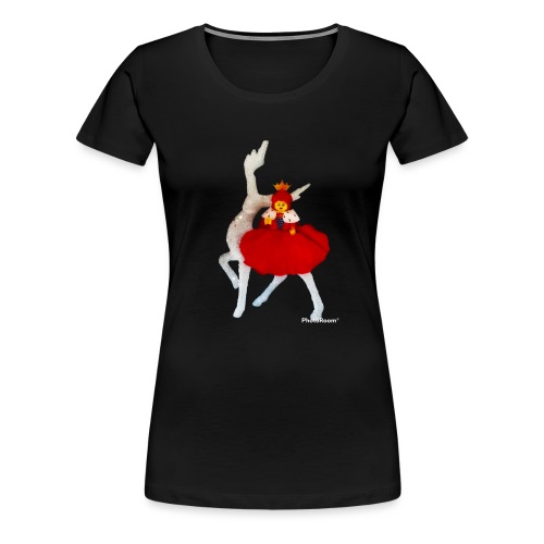 Red Queen with poppy - T-shirt Premium Femme