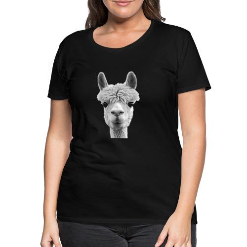 Alpaka Lama Kamel Peru Anden Südamerika Wolle - Frauen Premium T-Shirt