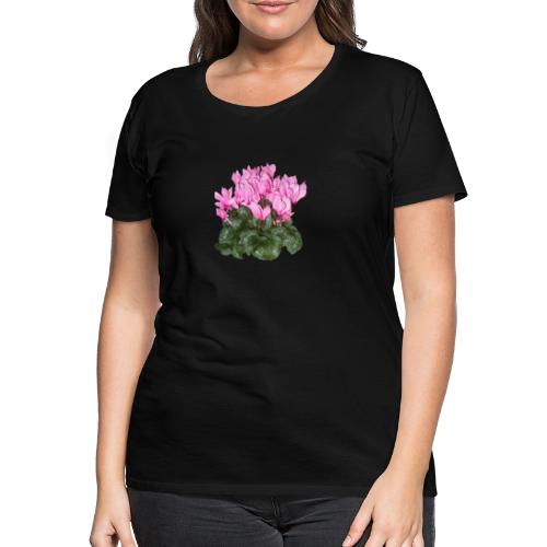 Alpenveilchen Blume - Frauen Premium T-Shirt