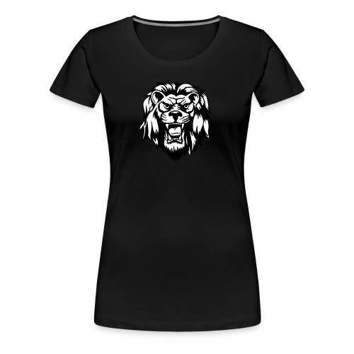 00 lion head black vector - Women's Premium T-Shirt