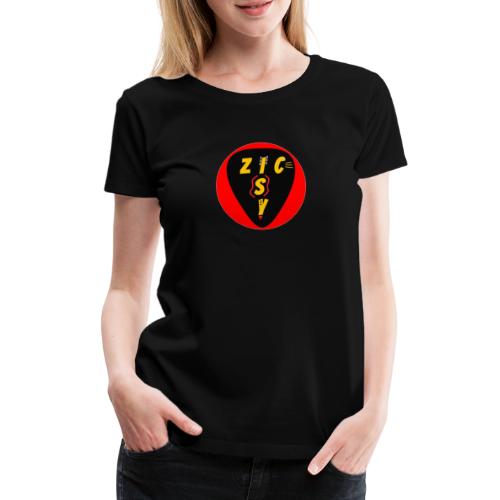Zic izy rond rouge - T-shirt Premium Femme