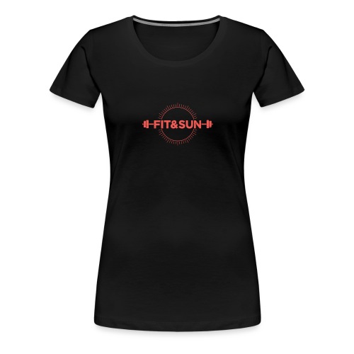 FIT SUN logo V2 corail2 copie - T-shirt Premium Femme