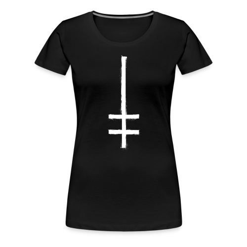 symbol cross upside down 1 - Frauen Premium T-Shirt