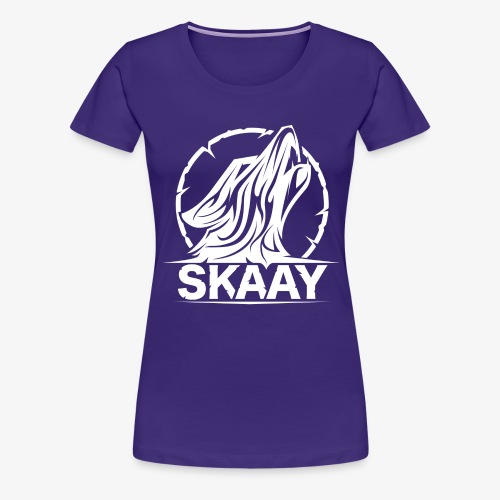 Skaay Logo Weiß GeniyArts png - Frauen Premium T-Shirt