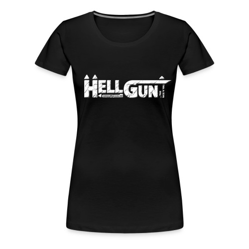 HELLGUN logo 2014 weiss png - Frauen Premium T-Shirt