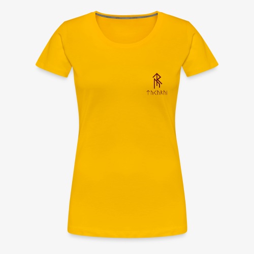Logo& Schild (Rot 2) - Frauen Premium T-Shirt