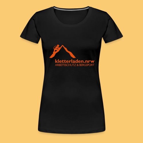 Logo mit Subline_kletterl - Frauen Premium T-Shirt
