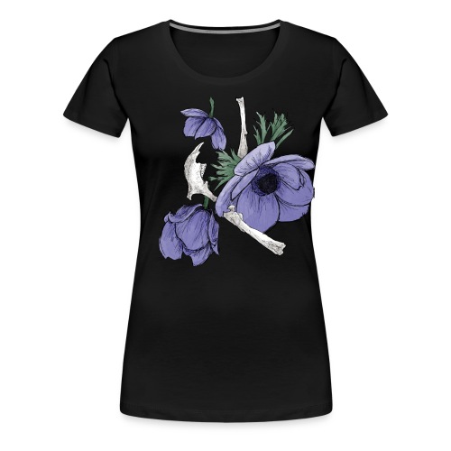 Flowers and bones - Vrouwen Premium T-shirt