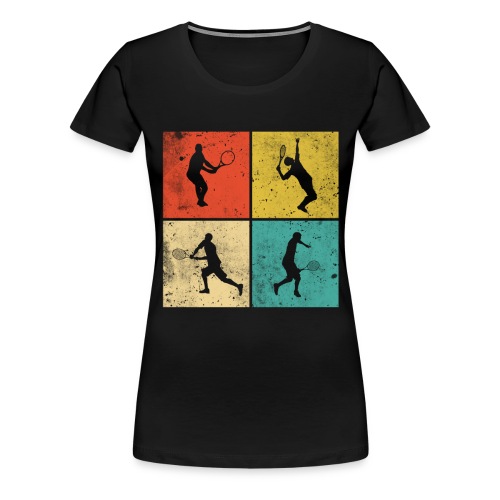 Tennis Tennisspieler Retro Geschenk - Frauen Premium T-Shirt
