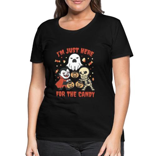 Halloween Candy - I´m Just Here For The Candy - Frauen Premium T-Shirt