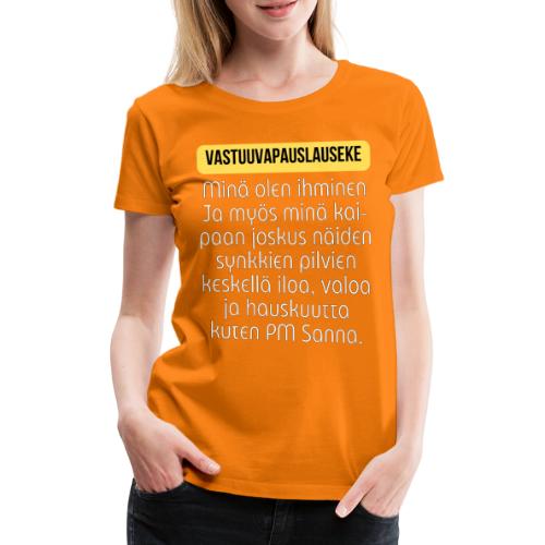 Bilettäjän vastuuvapauslauseke - Naisten premium t-paita