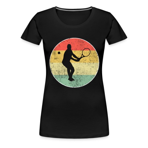 Tennis Tennisspieler Retro - Frauen Premium T-Shirt