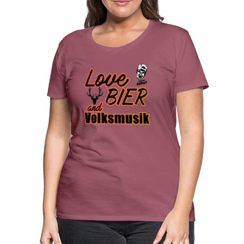 LoveBierVolksmusik - Frauen Premium T-Shirt