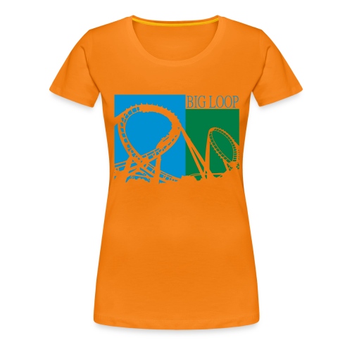 Big Loop Coaster Fan Logo - Frauen Premium T-Shirt