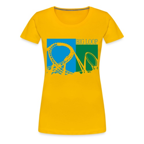 Big Loop Coaster Fan Logo - Frauen Premium T-Shirt