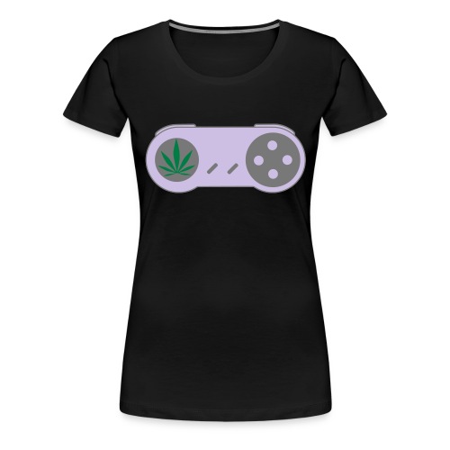 PLAY HiGH Retro Weed Gamer Controller - Women's Premium T-Shirt