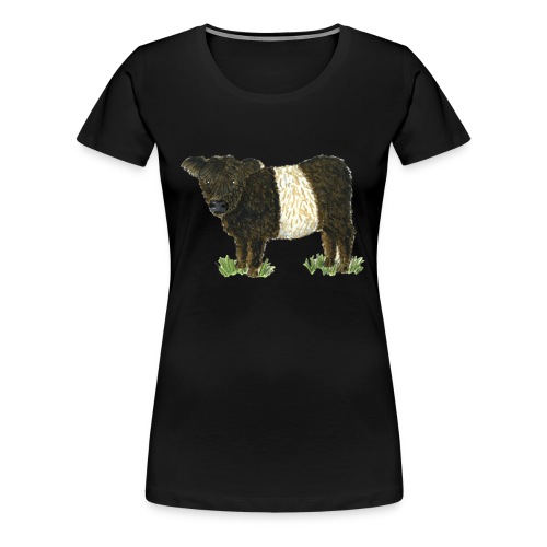 Beltie Belted Galloway Cow - Women's Premium T-Shirt