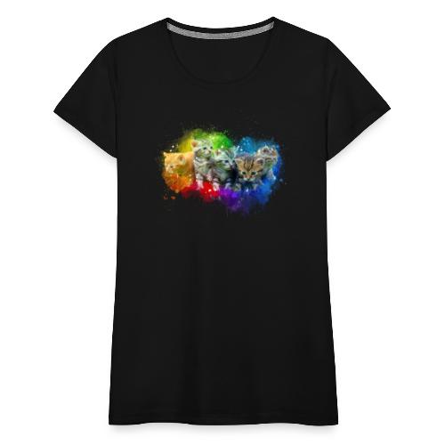 Chatons peinture arc-en-ciel -by- Wyll Fryd - T-shirt Premium Femme