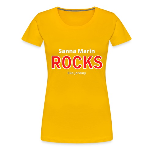 Sanna Marin Rocks like Johnny - Naisten premium t-paita