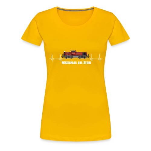Herzschlag aus Stahl Lokrangierführer Eisenbahner - Frauen Premium T-Shirt