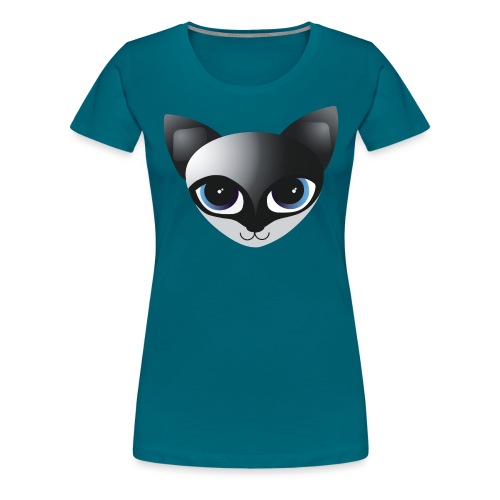 fox blue k 400px png - Frauen Premium T-Shirt