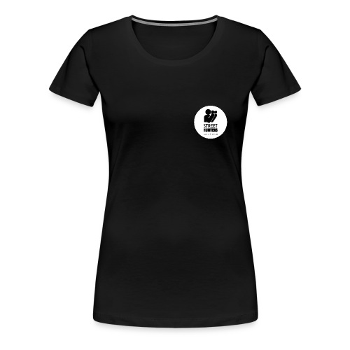 black logo on white circle URL png - Women's Premium T-Shirt