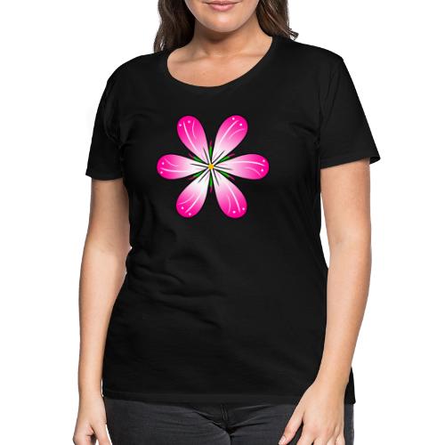 pinke Blüte Blumenmuster Blumenranke Blumenwiese - Frauen Premium T-Shirt