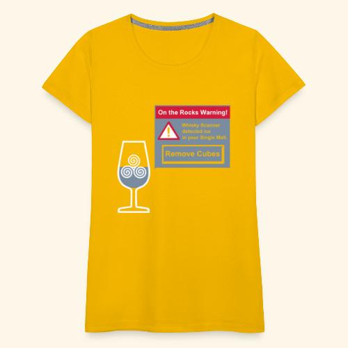 Whisky Spruch Pop-up Eiswarnung - Frauen Premium T-Shirt