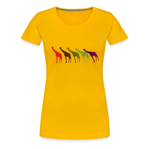 Giraffen im Wind - Frauen Premium T-Shirt