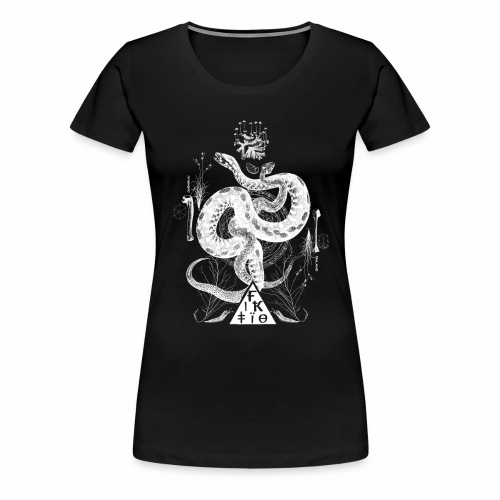 Fiktio käärmeprintti - Naisten premium t-paita