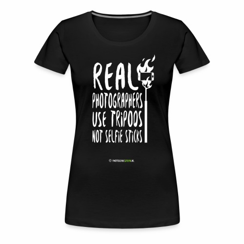 Real photographers use tripods - v2.0 - Vrouwen Premium T-shirt