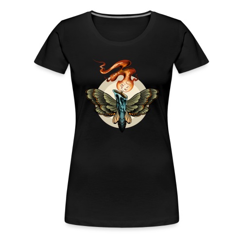 Kerzenmotte Candlemoth - Kerze Motte Flamme Feuer - Frauen Premium T-Shirt