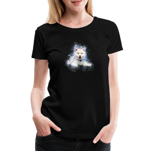 Siberian Husky White Lindo Cachorro -por- Wyll-Fryd - Camiseta premium mujer