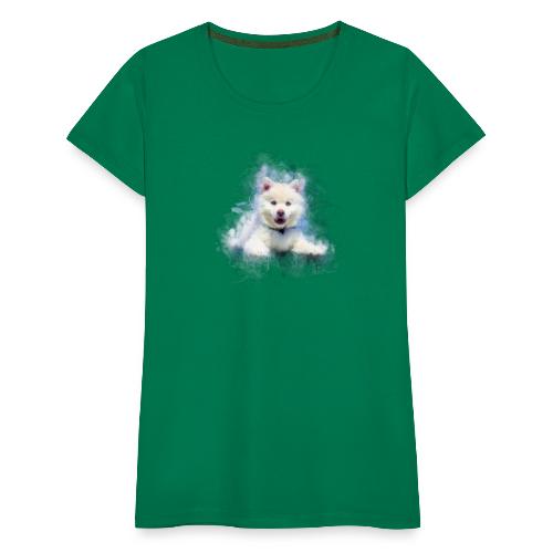 Husky sibérien Blanc chiot mignon -by- Wyll-Fryd - T-shirt Premium Femme