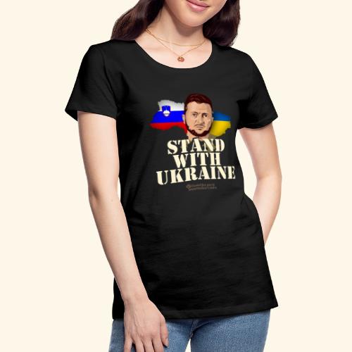 Slowenien Stand with Ukraine - Frauen Premium T-Shirt