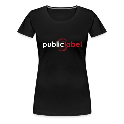 Public Label auf schwarz - Frauen Premium T-Shirt