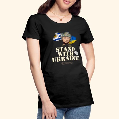 Ukraine Uruguay Fahnen - Frauen Premium T-Shirt