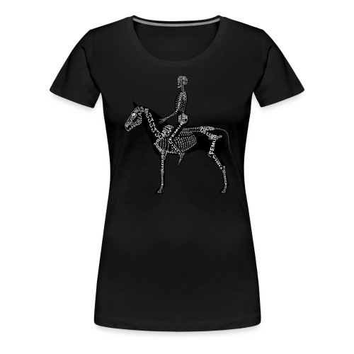 Rideskjelett - Premium T-skjorte for kvinner