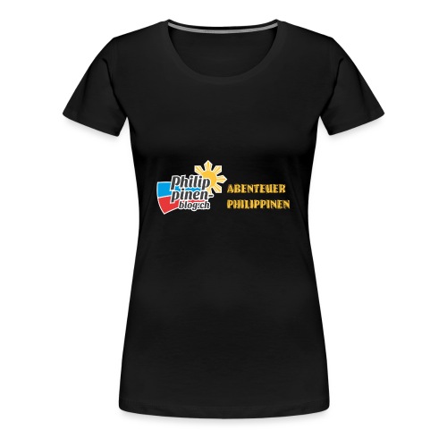 Philippinen-Blog Logo deutsch schwarz/orange - Frauen Premium T-Shirt