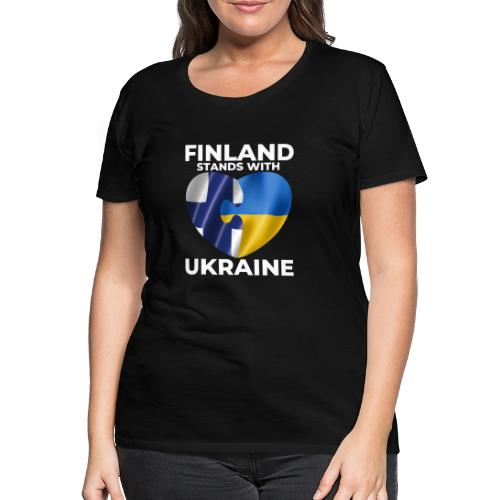 Suomi tukee Ukrainaa - Naisten premium t-paita