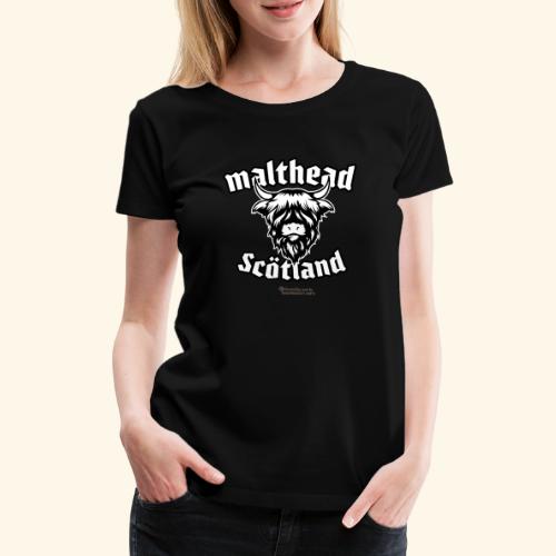 Whisky Malthead Highland Cow - Frauen Premium T-Shirt