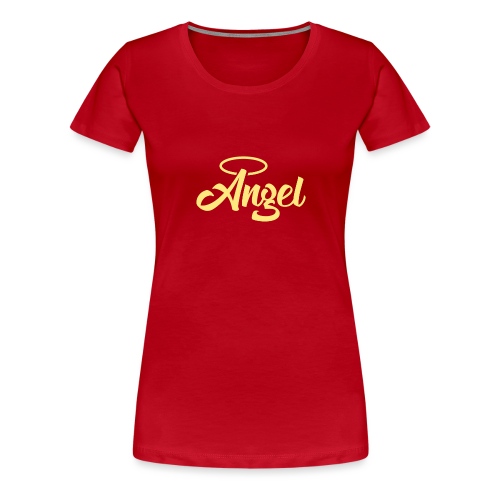 Engel Heiligenschein Typografie - Frauen Premium T-Shirt